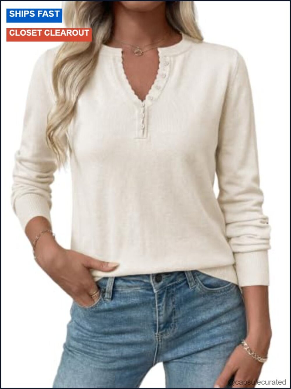 Wool Blend Lightweight V-Neck Knit Pullover Sweater Dressy Casual
